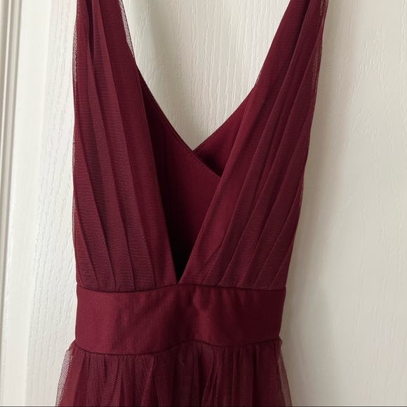 Showpo Celebrate tonight Maxi dress. Wine color. Size Small. - Picture 5 of 10